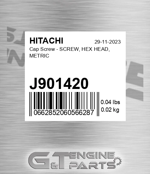 J901420 Cap Screw - SCREW, HEX HEAD, METRIC