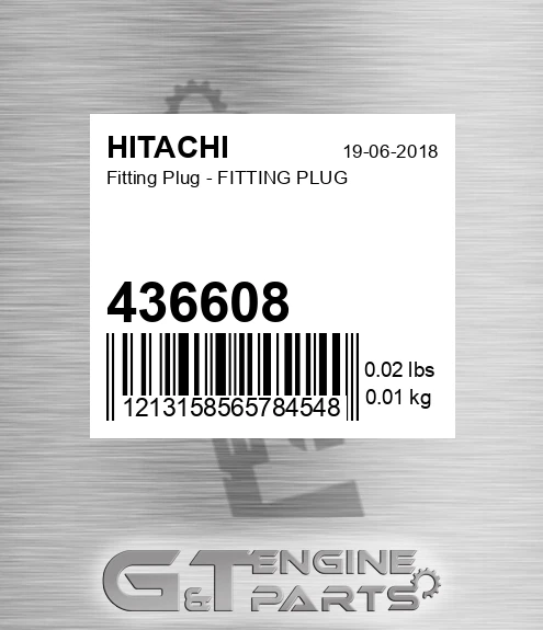 436608 Fitting Plug - FITTING PLUG