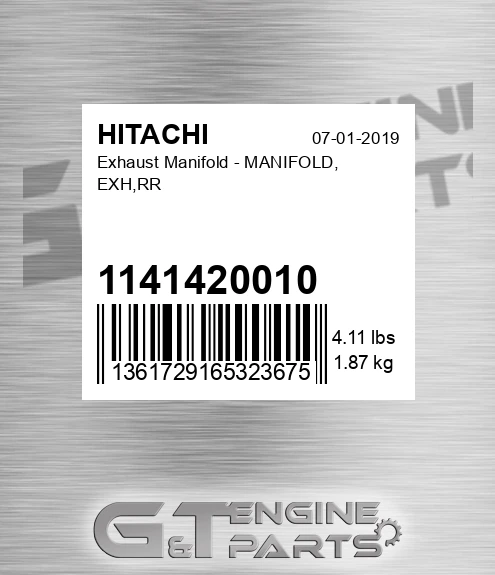 1141420010 Exhaust Manifold - MANIFOLD, EXH,RR