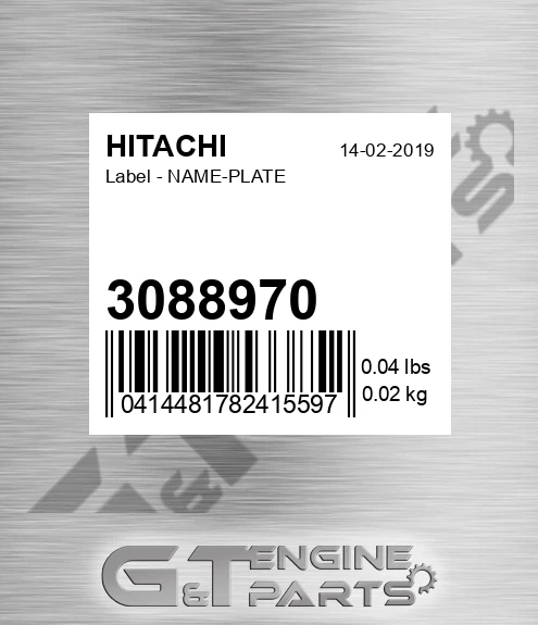 3088970 Label - NAME-PLATE