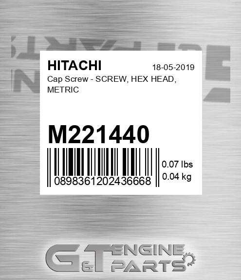 M221440 Cap Screw - SCREW, HEX HEAD, METRIC