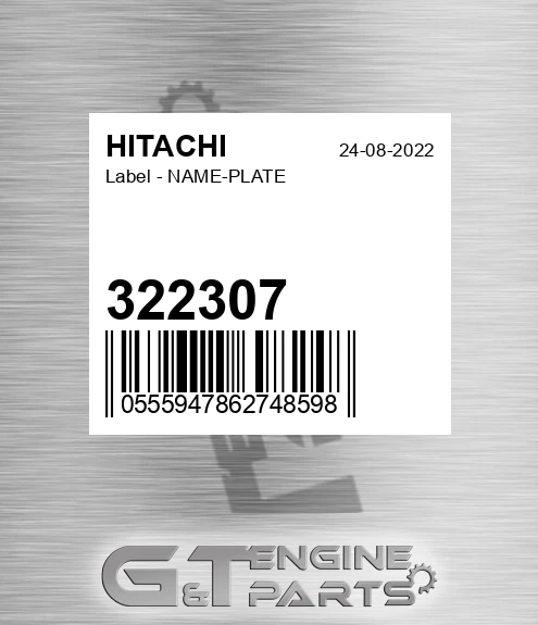 322307 Label - NAME-PLATE