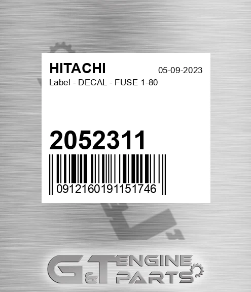 2052311 Label - DECAL - FUSE 1-80