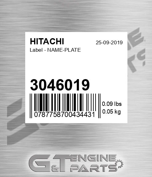 3046019 Label - NAME-PLATE
