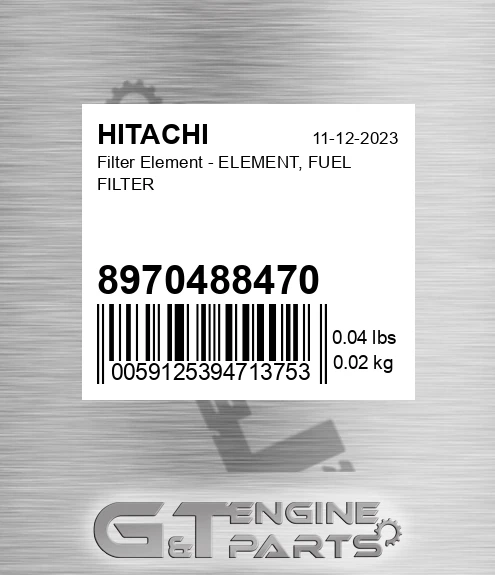 8970488470 Filter Element - ELEMENT, FUEL FILTER