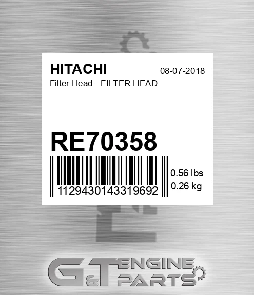 RE70358 Filter Head - FILTER HEAD