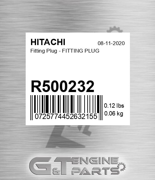 R500232 Fitting Plug - FITTING PLUG