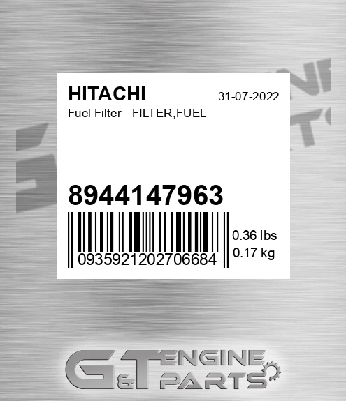 8944147963 Fuel Filter - FILTER,FUEL