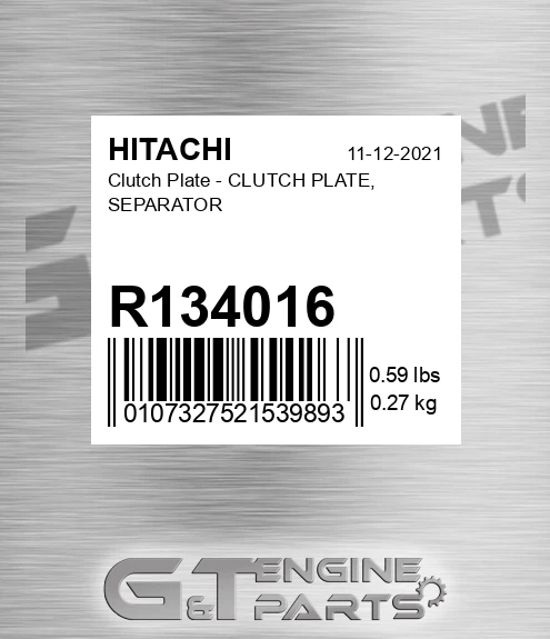 R134016 Clutch Plate - CLUTCH PLATE, SEPARATOR