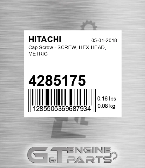 4285175 Cap Screw - SCREW, HEX HEAD, METRIC