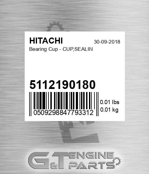 5112190180 Bearing Cup - CUP,SEALIN
