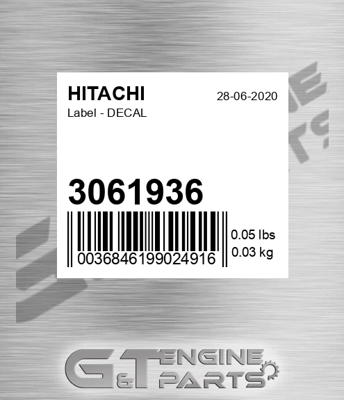 3061936 Label - DECAL