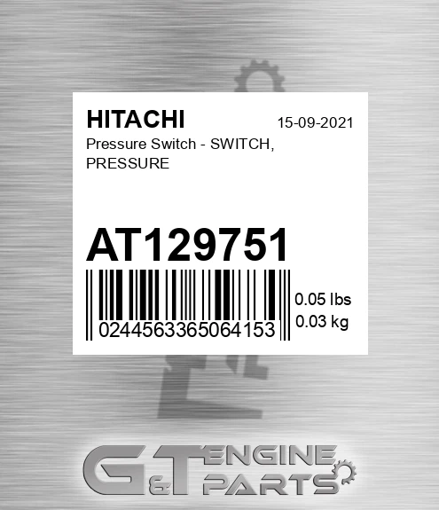 AT129751 Pressure Switch - SWITCH, PRESSURE
