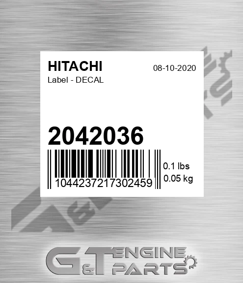 2042036 Label - DECAL
