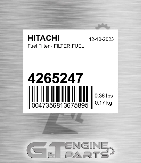 4265247 Fuel Filter - FILTER,FUEL