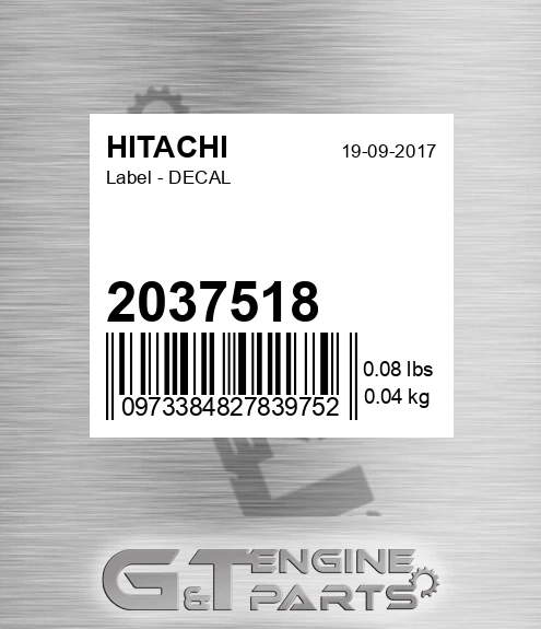 2037518 Label - DECAL