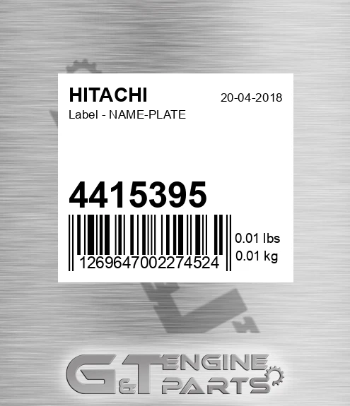 4415395 Label - NAME-PLATE
