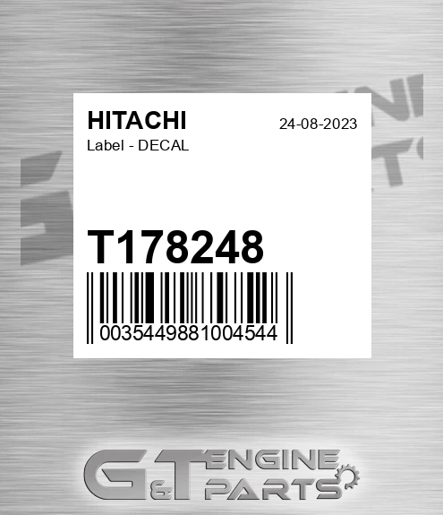T178248 Label - DECAL