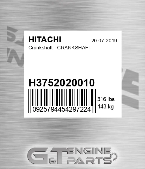 H3752020010 Crankshaft - CRANKSHAFT