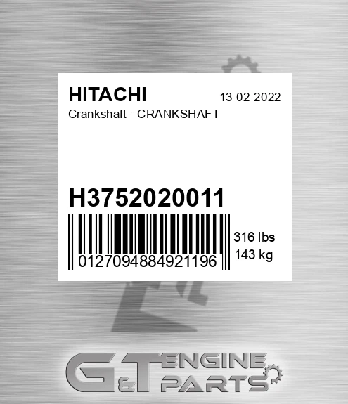 H3752020011 Crankshaft - CRANKSHAFT