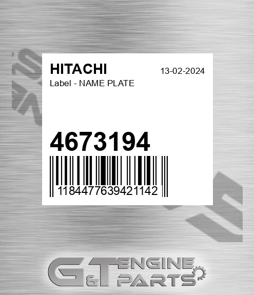 4673194 Label - NAME PLATE