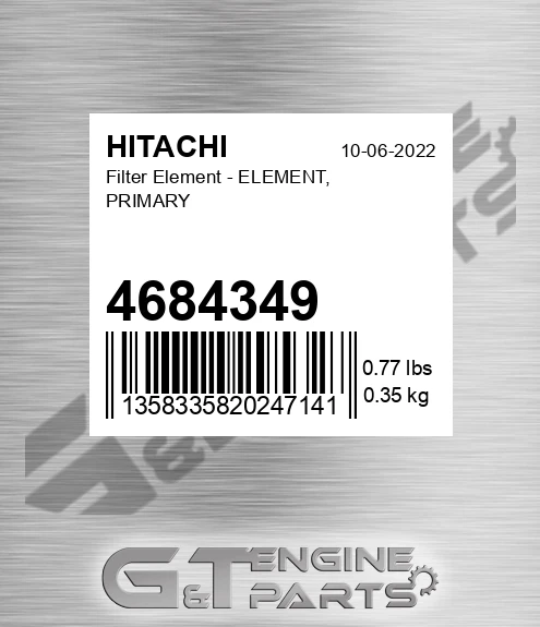 4684349 Filter Element - ELEMENT, PRIMARY