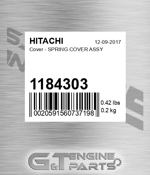 1184303 Cover - SPRING COVER ASSY