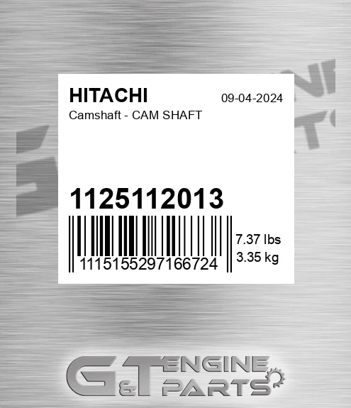 1125112013 Camshaft - CAM SHAFT