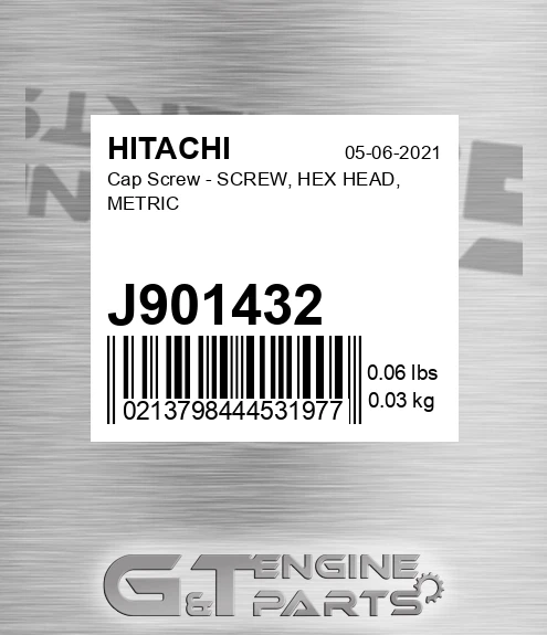 J901432 Cap Screw - SCREW, HEX HEAD, METRIC