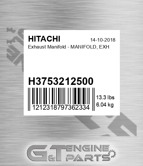 H3753212500 Exhaust Manifold - MANIFOLD, EXH