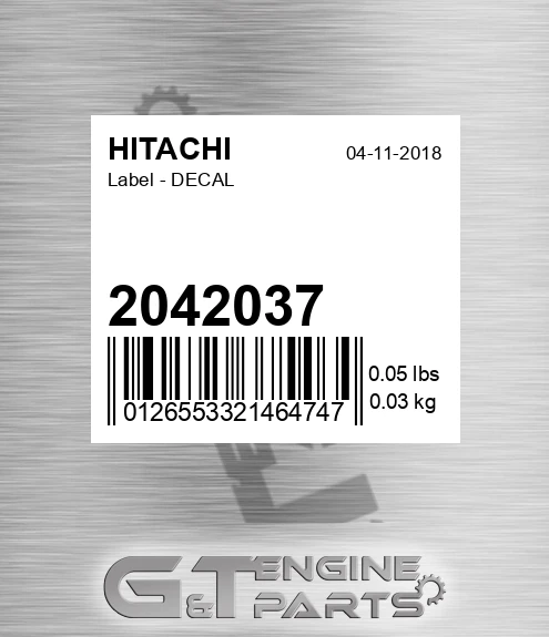 2042037 Label - DECAL
