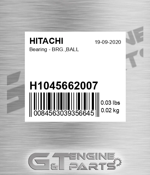 H1045662007 Bearing - BRG.,BALL