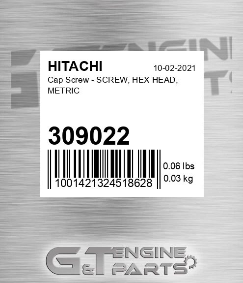 309022 Cap Screw - SCREW, HEX HEAD, METRIC