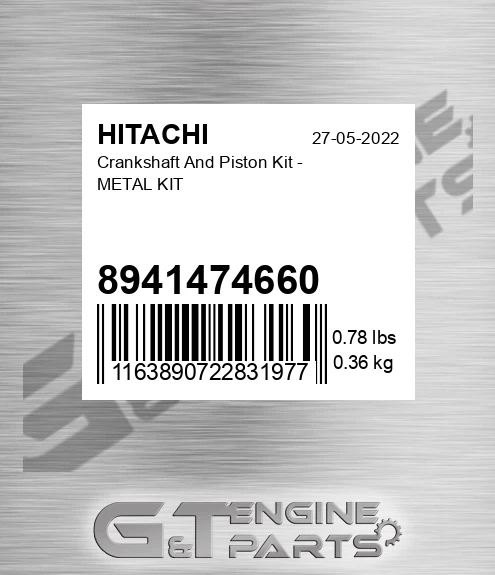 8941474660 Crankshaft And Piston Kit - METAL KIT