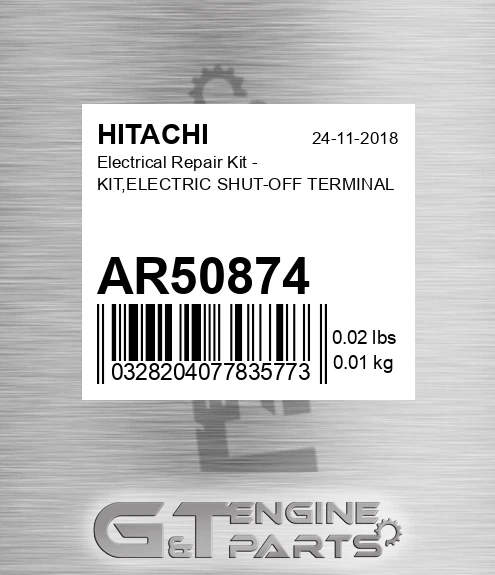 AR50874 Electrical Repair Kit - KIT,ELECTRIC SHUT-OFF TERMINAL