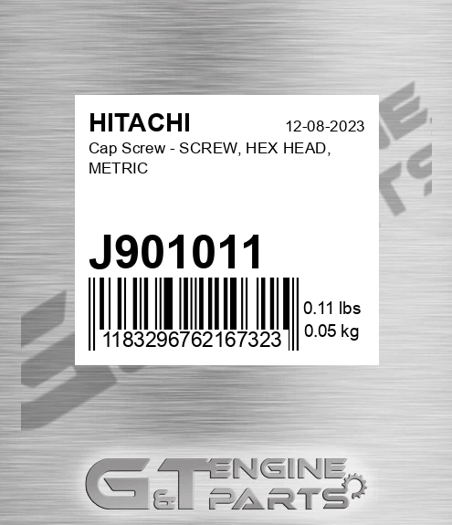 J901011 Cap Screw - SCREW, HEX HEAD, METRIC