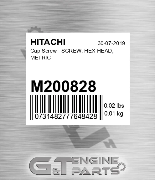 M200828 Cap Screw - SCREW, HEX HEAD, METRIC