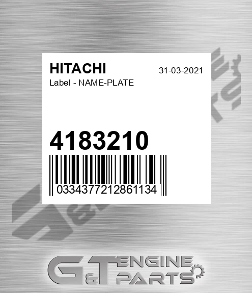 4183210 Label - NAME-PLATE