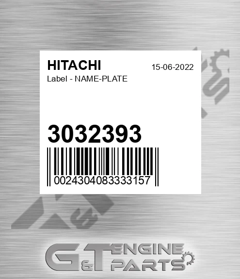 3032393 Label - NAME-PLATE