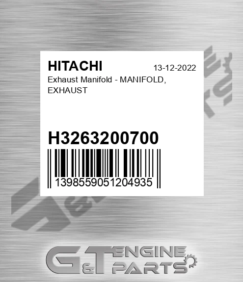 H3263200700 Exhaust Manifold - MANIFOLD, EXHAUST