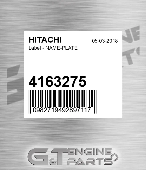 4163275 Label - NAME-PLATE