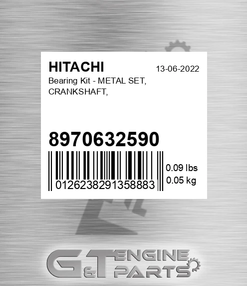 8970632590 Bearing Kit - METAL SET, CRANKSHAFT,