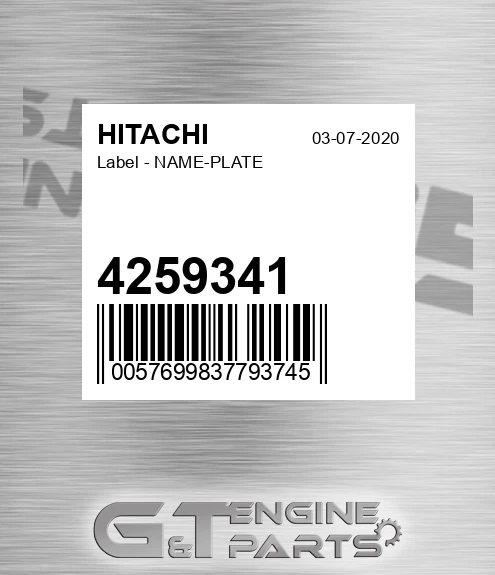 4259341 Label - NAME-PLATE