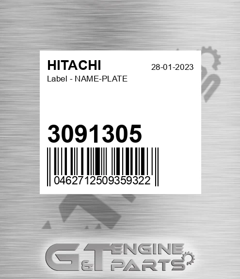 3091305 Label - NAME-PLATE
