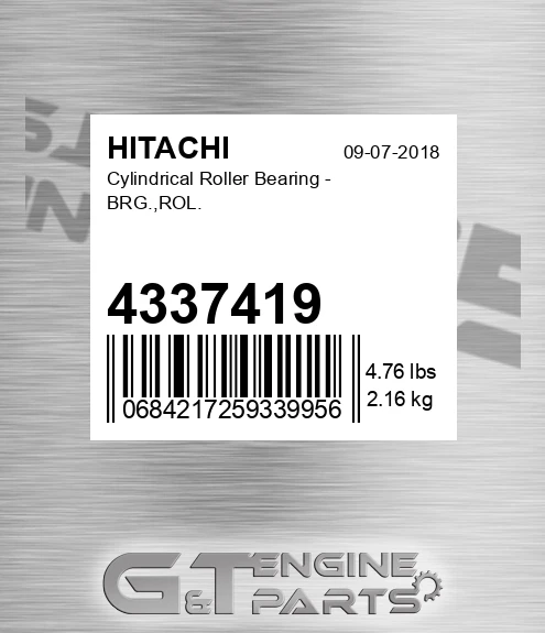 4337419 Cylindrical Roller Bearing - BRG.,ROL.