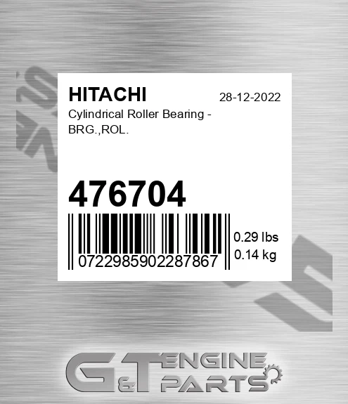 476704 Cylindrical Roller Bearing - BRG.,ROL.
