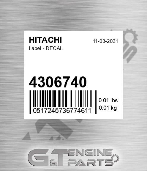 4306740 Label - DECAL