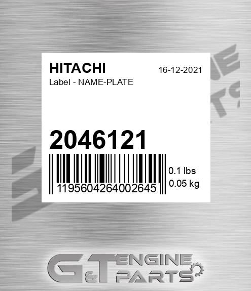 2046121 Label - NAME-PLATE
