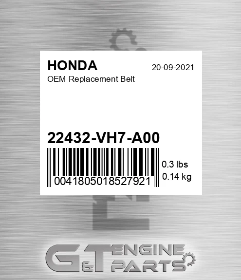 22432-VH7-A00 OEM Replacement Belt