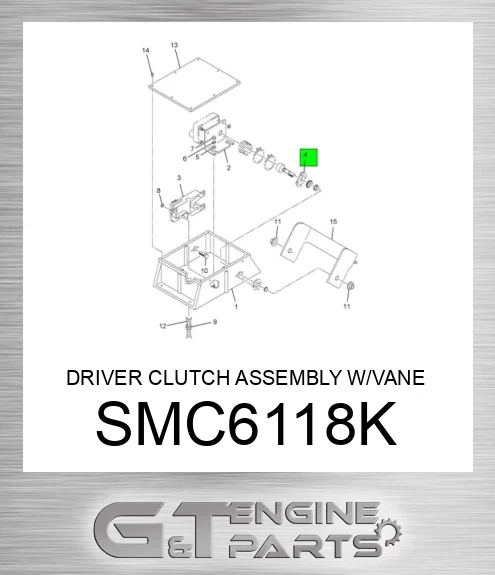 SMC6118K DRIVER CLUTCH ASSEMBLY W/VANE 6SER